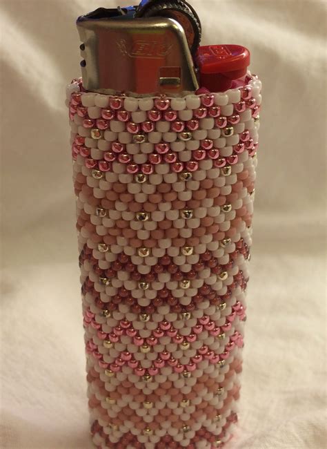 how to bead gucci lighter patterns|Peyote Stitch Lighter Cover Tutorial .